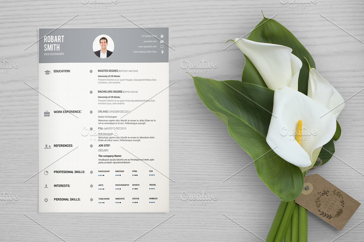 Resume / Cv Template-V034 in Resume Templates - product preview 8