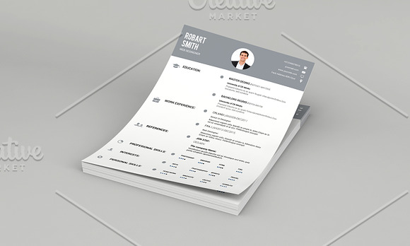 Resume / Cv Template-V034 in Resume Templates - product preview 3