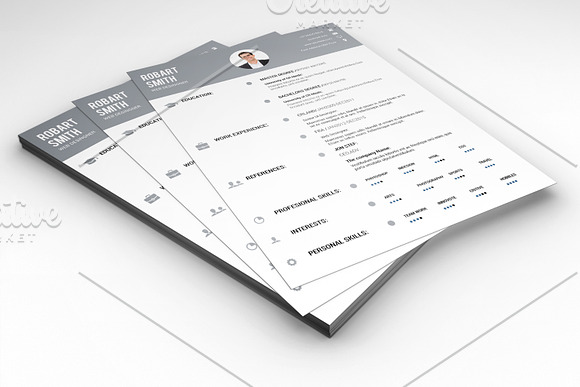 Resume / Cv Template-V034 in Resume Templates - product preview 4