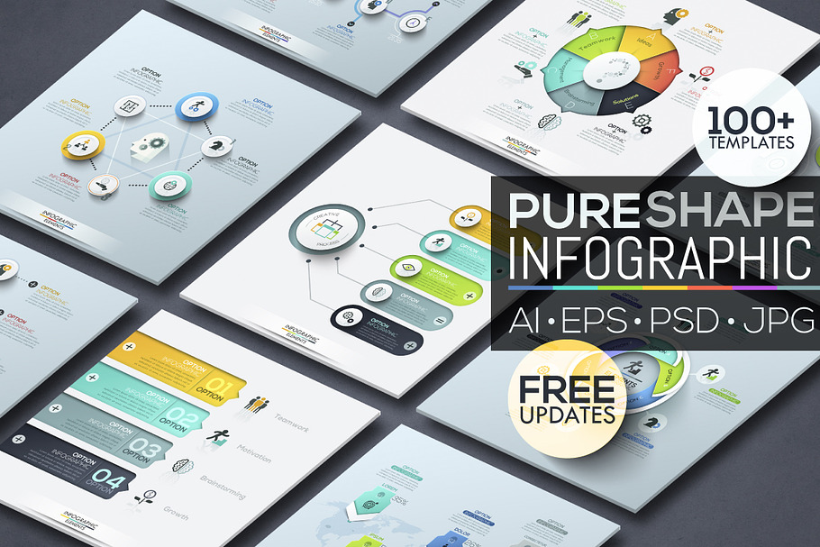 Pure Shape Infographic Bundle in Presentation Templates - product preview 8