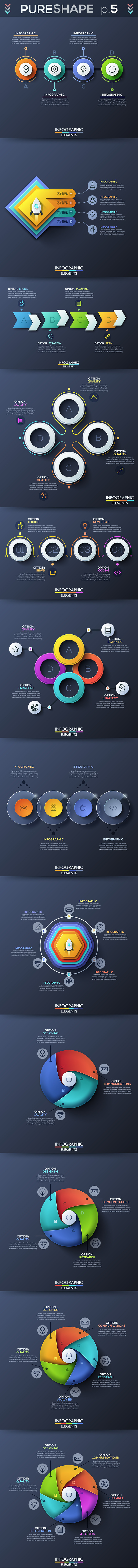 Pure Shape Infographic Bundle in Presentation Templates - product preview 5