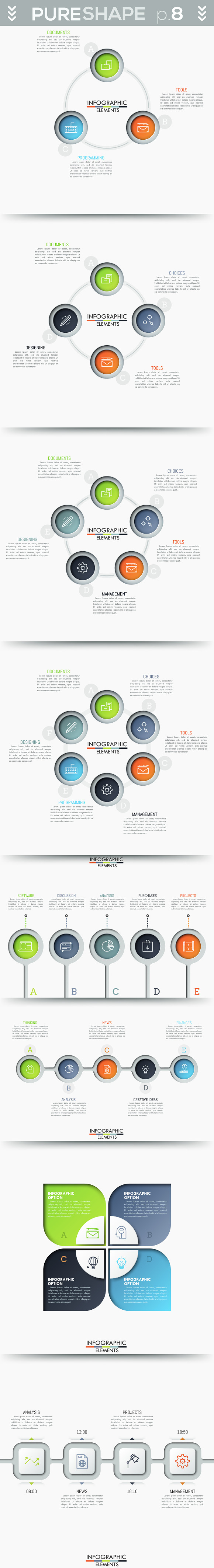 Pure Shape Infographic Bundle in Presentation Templates - product preview 10