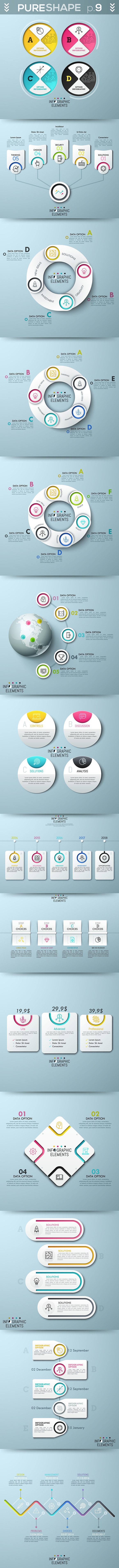 Pure Shape Infographic Bundle in Presentation Templates - product preview 11