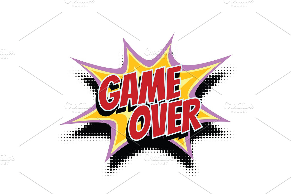 game over comic word in Textures - product preview 8