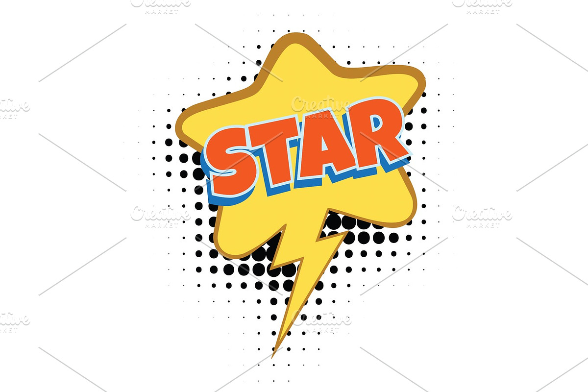 star comic word in Textures - product preview 8