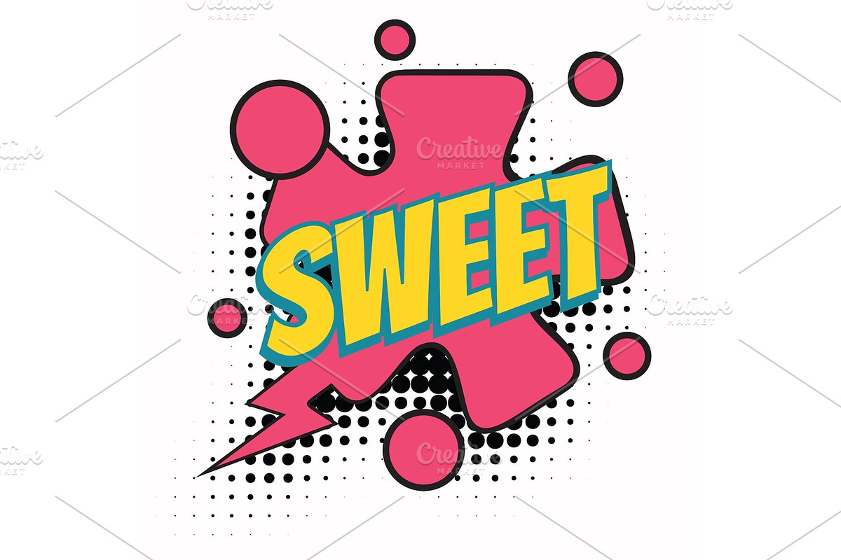 sweet comic word in Textures - product preview 8