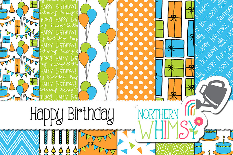 Boys Birthday Patterns in Patterns - product preview 8