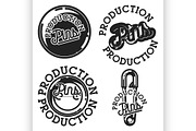 Vintage pins production emblems