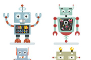 Robots pictograms vector