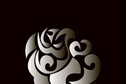 Tribal design. Black white logo