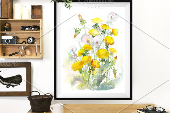 SALE! Watercolor dandelions in Illustrations - product preview 2