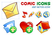Comic Icons | 100 Vector Icons