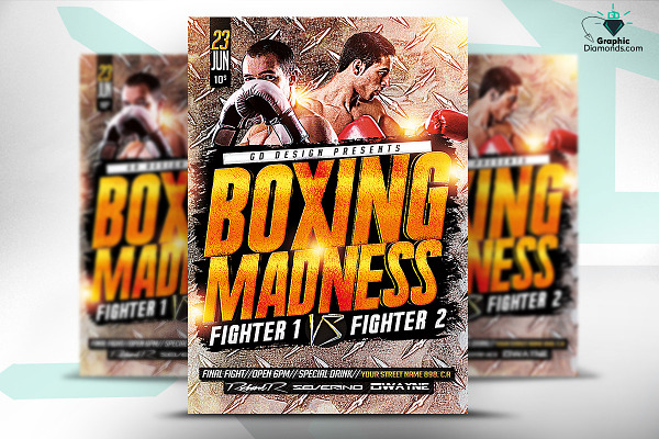 Boxing Madness PSD Flyer