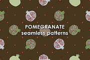 Pomegranate patterns set.