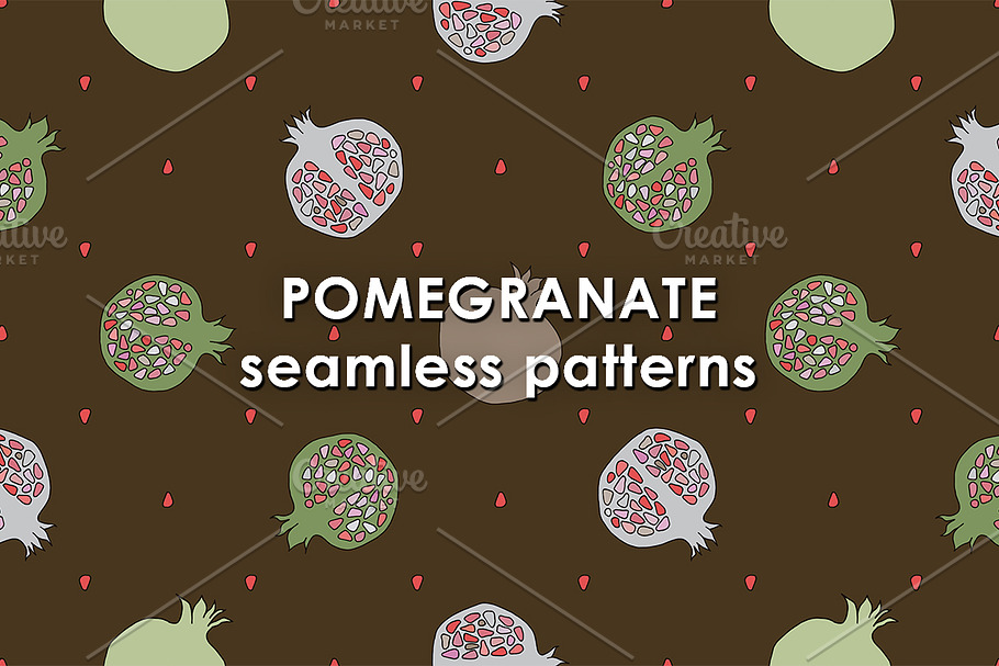 Pomegranate patterns set. in Patterns - product preview 8