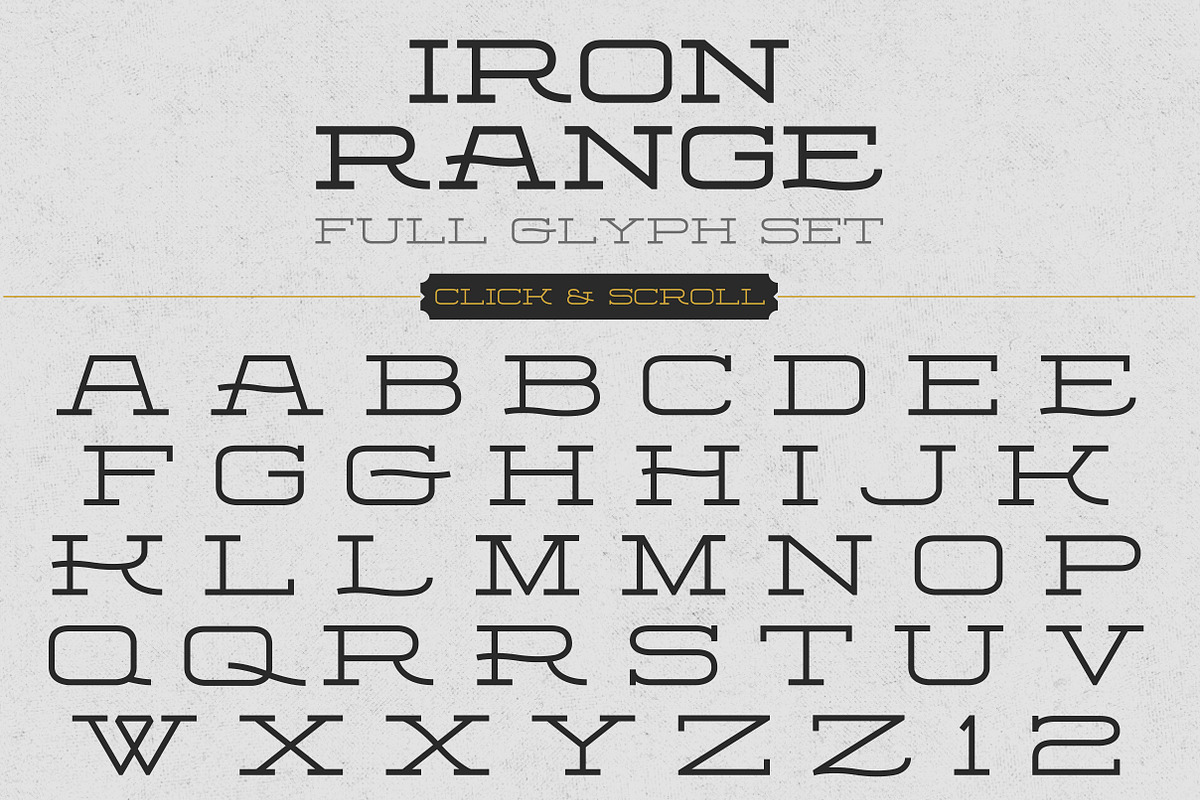 Iron Range Typeface in Slab Serif Fonts - product preview 8