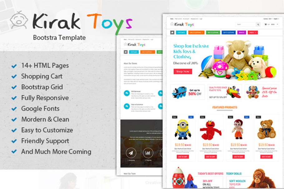 Toys Bootstrap Ecommerce Html Theme in Bootstrap Themes - product preview 8