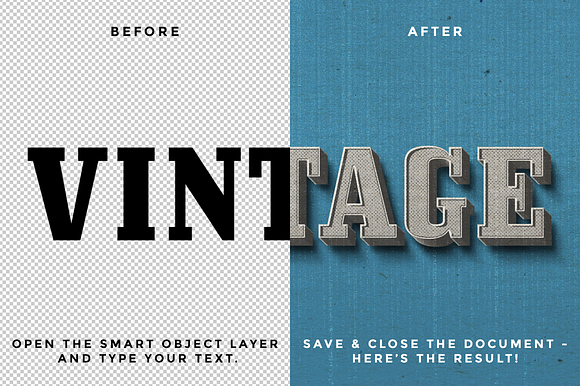 Vintage Photoshop text effects in Photoshop Layer Styles - product preview 1