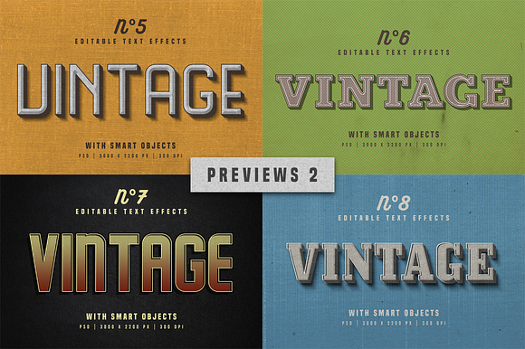 Vintage Photoshop text effects in Photoshop Layer Styles - product preview 8