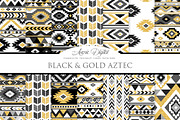 Black & Gold Boho Seamless Pattern