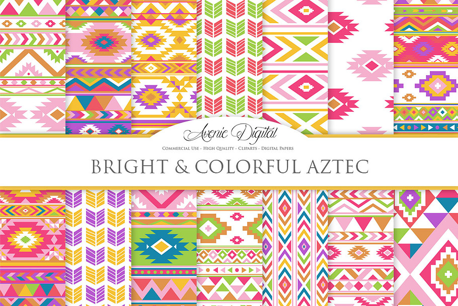 Colorful Boho Seamless Patterns