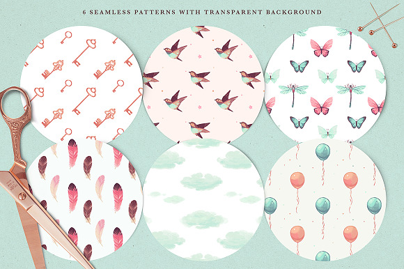 Wonderdream pastel clip art in Illustrations - product preview 2