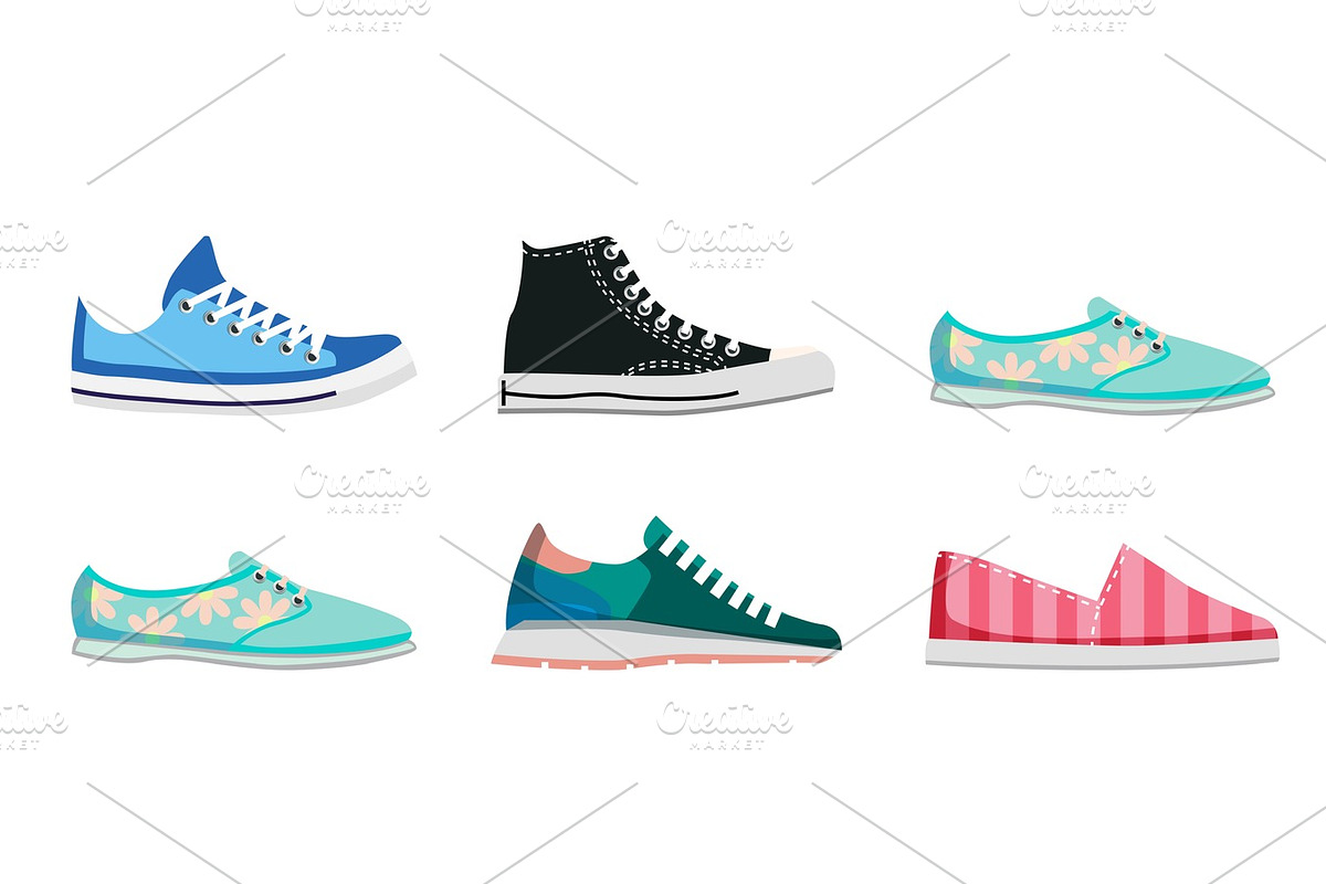 Comfortable Flat Shoes For Every Day Illustrations in Illustrations - product preview 8