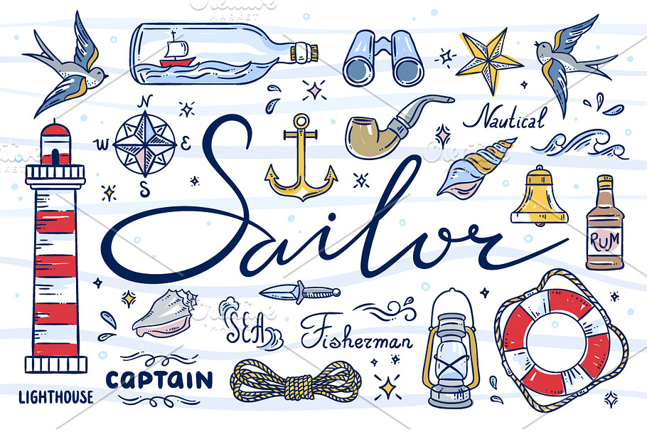 Sailor Illustrations in Illustrations - product preview 8