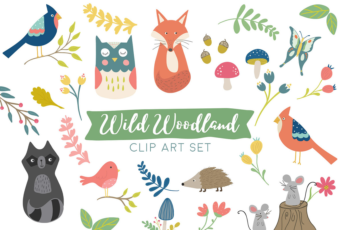 Woodland Animal Clip Art in Objects - product preview 8