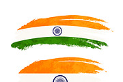 Brush stroke with India flag