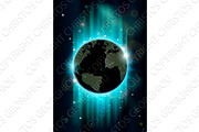 Abstract world globe space background