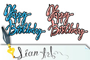 Set of 2 phrases Happy Birthday, c