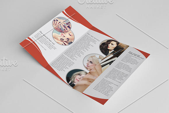 Trifold Beauty Salon Brochure -V745 in Brochure Templates - product preview 2