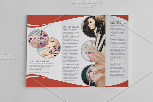 Trifold Beauty Salon Brochure -V745 in Brochure Templates - product preview 3
