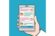 Smartphone physician online consultation