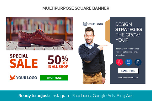 30 Square Social media designs in Social Media Templates - product preview 12