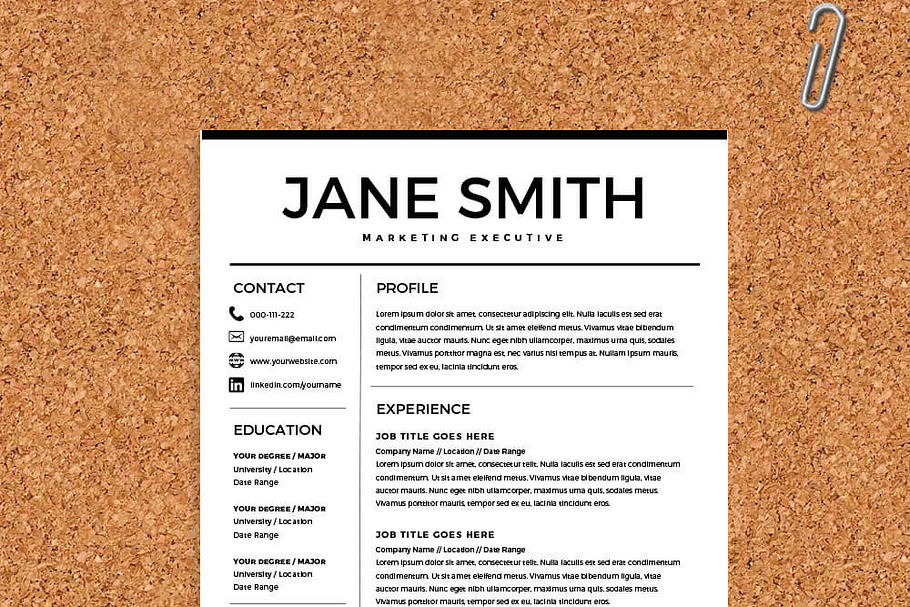 Resume Template & FREE Cover Letter in Letter Templates - product preview 8