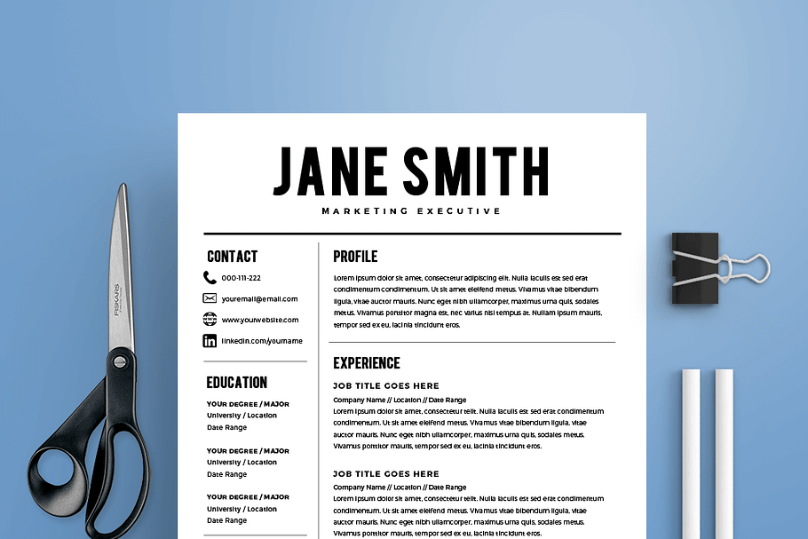 Resume Template & Cover Letter in Letter Templates - product preview 8