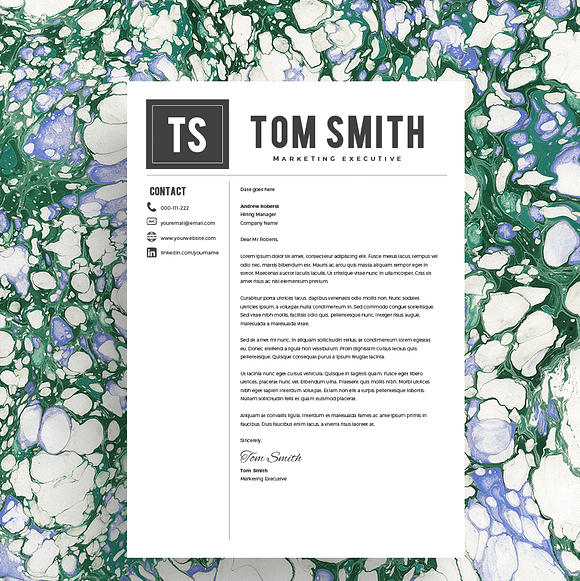 Resume Template/CV + Cover Letter in Letter Templates - product preview 2
