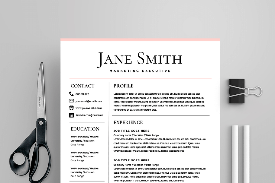 Resume Template/CV + Cover Letter in Letter Templates - product preview 8