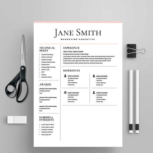 Resume Template/CV + Cover Letter in Letter Templates - product preview 1