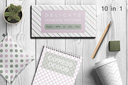 Delicate seamless vector patterns