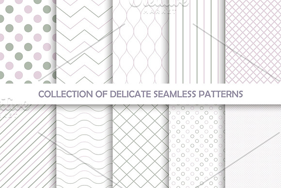 Delicate seamless vector patterns in Patterns - product preview 5