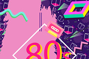 Colourful Eighties background