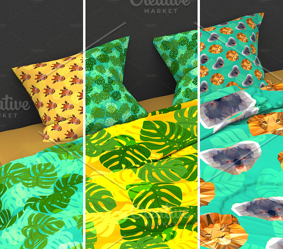 Tropical leaves and animals pattern in Patterns - product preview 5