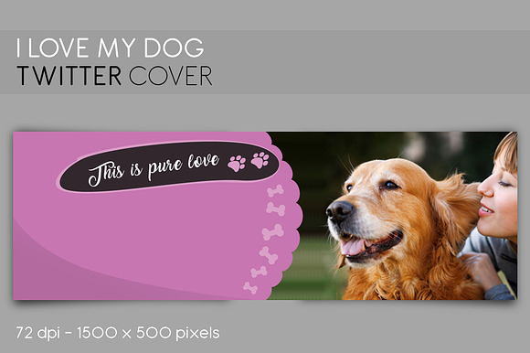 Facebook, Twitter cover MY DOG in Facebook Templates - product preview 1