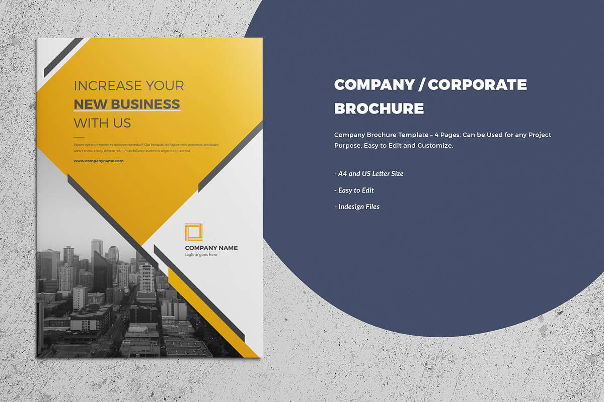 Corporate/Company Brochure - 4 Page in Brochure Templates - product preview 8