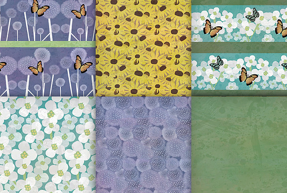 Butterfly Garden Flower Patterns in Patterns - product preview 2