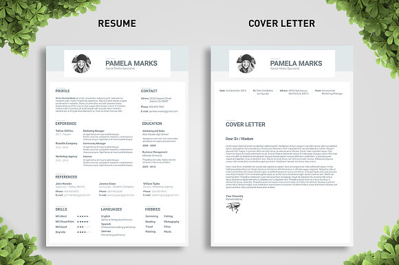 Ocean Resume Template in Resume Templates - product preview 1