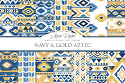 Navy & Gold Boho Seamless Patterns